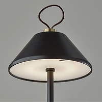 Metal Frosted Light Cordless Table Lamp