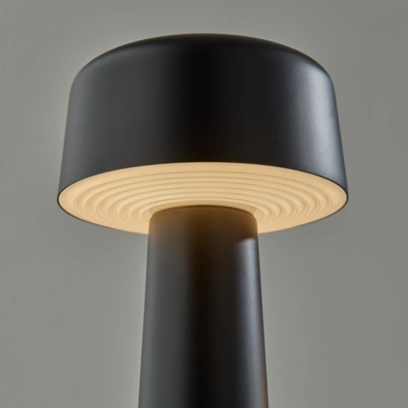 Metal Dome Frosted Light Cordless Table Lamp