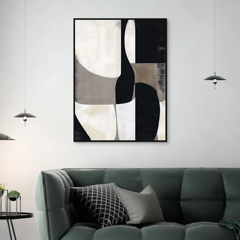 Bold Geometry I Framed Canvas Art Print