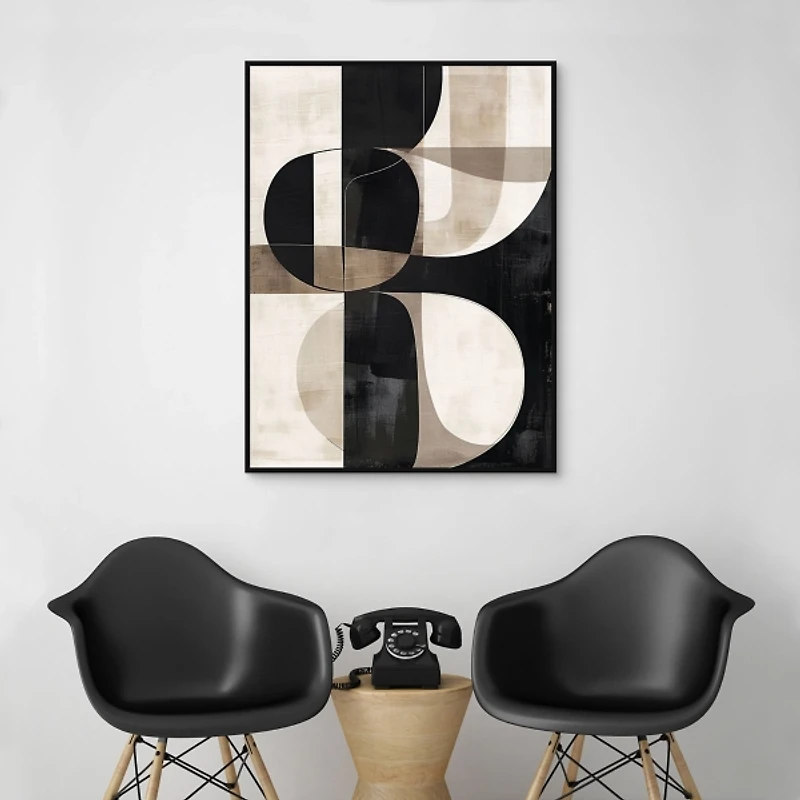 Bold Geometry II Framed Canvas Art Print