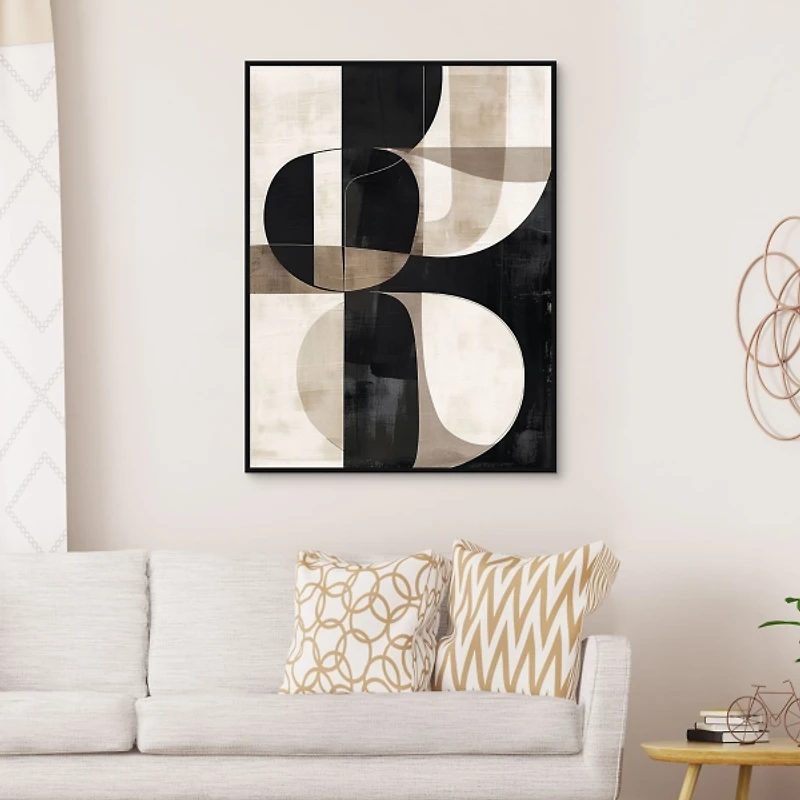 Bold Geometry II Framed Canvas Art Print