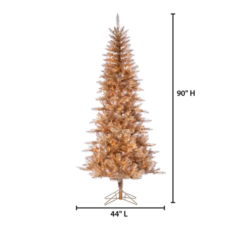 7.5 ft. Pre-Lit Gold Tinsel Christmas Tree