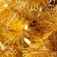 7.5 ft. Pre-Lit Gold Tinsel Christmas Tree