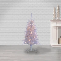 4 ft. Pre-Lit White Tinsel Christmas Tree