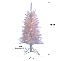 4 ft. Pre-Lit White Tinsel Christmas Tree