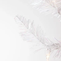 4 ft. Pre-Lit White Tinsel Christmas Tree