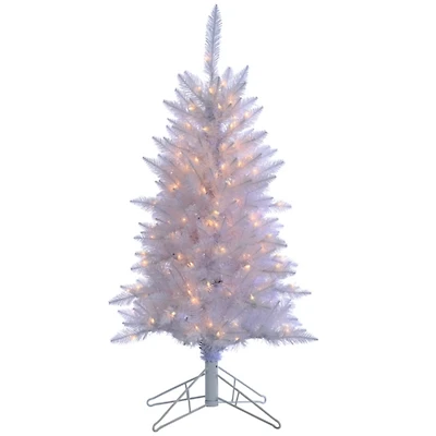 4 ft. Pre-Lit White Tinsel Christmas Tree