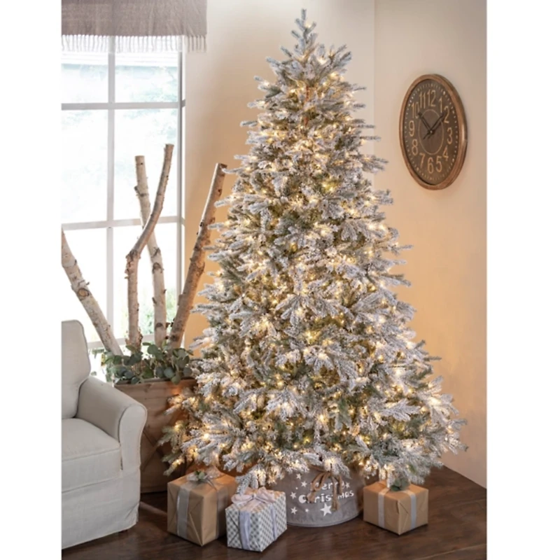 7.5 ft. Pre-Lit Natural Cut Spruce Christmas Tree