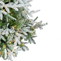 7.5 ft. Pre-Lit Natural Cut Spruce Christmas Tree