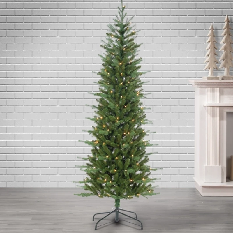 6.5 ft. Pre-Lit Narrow Dover Pine Christmas Tree