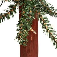 Pre-Lit Assorted Alpine Christmas Trees, Set of 3