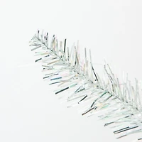 4 ft. Pre-Lit Silver Tinsel Christmas Tree