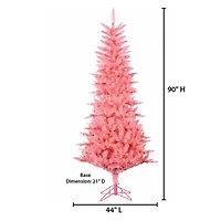 7.5 ft. Pre-Lit Pink Tinsel Christmas Tree