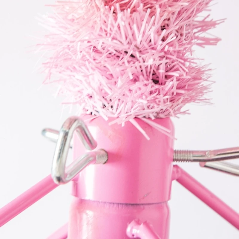 7.5 ft. Pre-Lit Pink Tinsel Christmas Tree