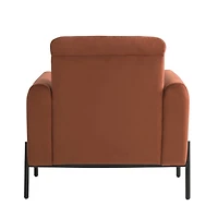 Rust Velvet Upholstered Knox Accent Chair