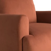 Rust Velvet Upholstered Knox Accent Chair