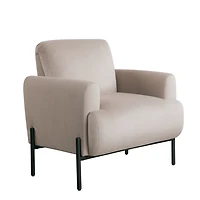 Taupe Velvet Upholstered Knox Accent Chair