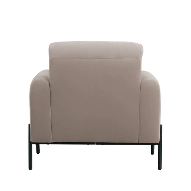 Taupe Velvet Upholstered Knox Accent Chair