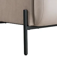 Taupe Velvet Upholstered Knox Accent Chair