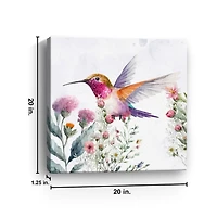Hummingbird Wildflower II Canvas Art Print