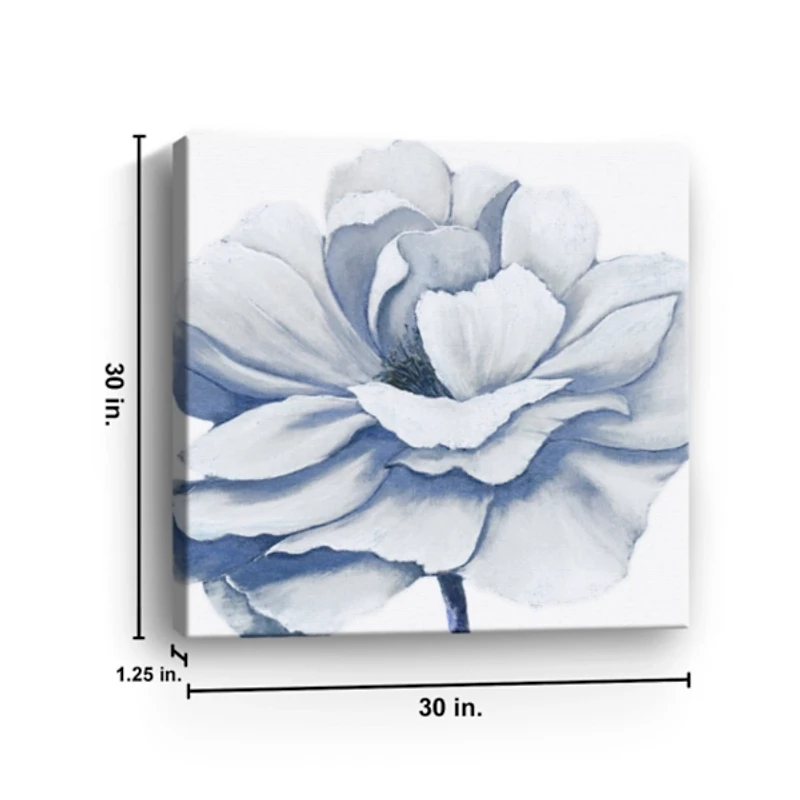 Radiant Blue Bloom Canvas Art Print
