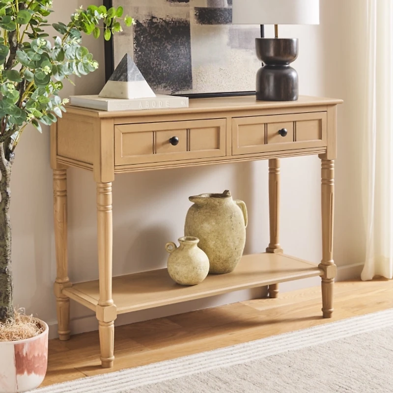Natural 2-Drawer Samantha Console Table
