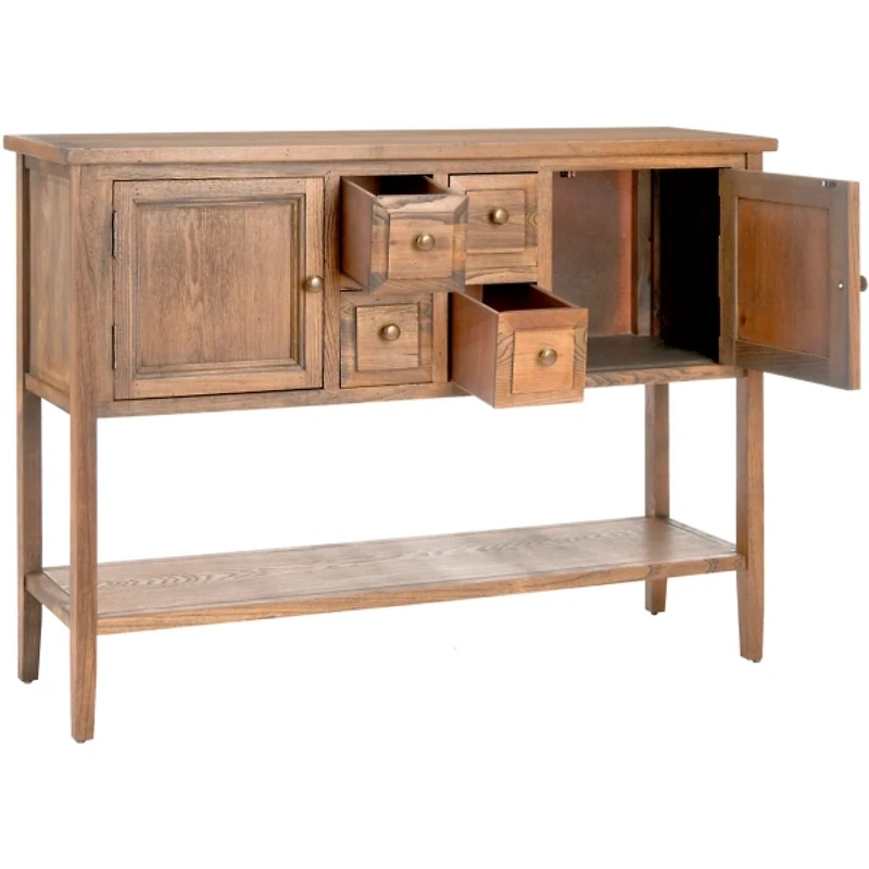 Natural Oak 4-Drawer Charlotte Sideboard
