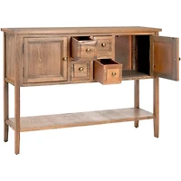 Natural Oak 4-Drawer Charlotte Sideboard