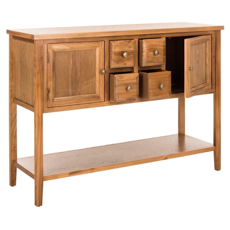 Natural Oak 4-Drawer Charlotte Sideboard