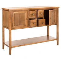 Natural Oak 4-Drawer Charlotte Sideboard