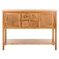 Natural Oak 4-Drawer Charlotte Sideboard
