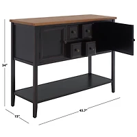 Oak 4-Drawer Charlotte Sideboard