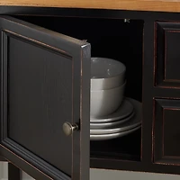 Oak 4-Drawer Charlotte Sideboard