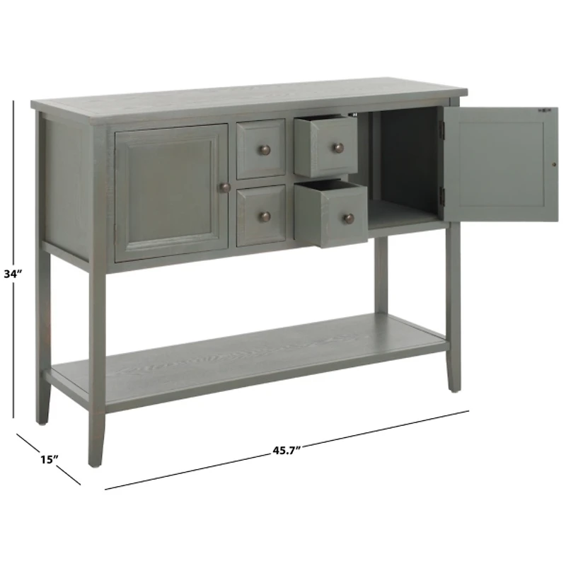 Rustic Gray 4-Drawer Charlotte Sideboard