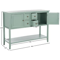 Seafoam Green 4-Drawer Charlotte Sideboard