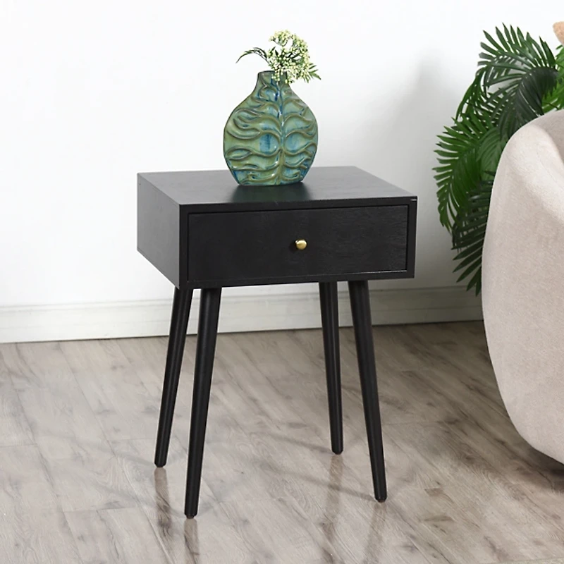 Wood 1-Drawer Arthur Accent Table