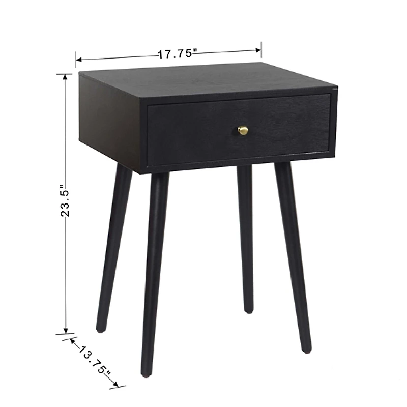 Wood 1-Drawer Arthur Accent Table