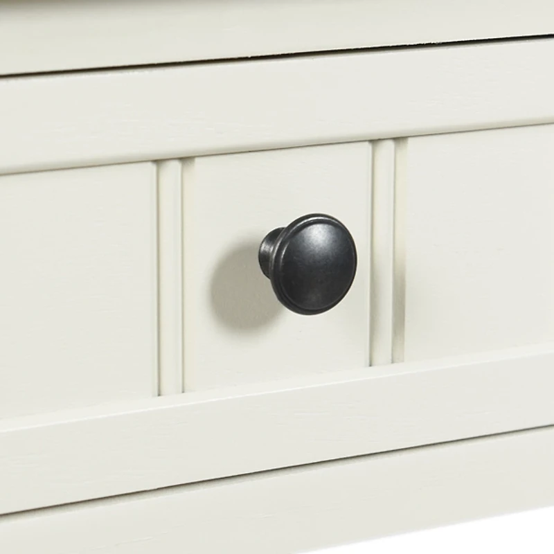 White Wood Square Hampton Accent Table