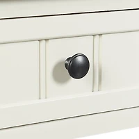 White Wood Square Hampton Accent Table