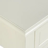 White Wood Square Hampton Accent Table