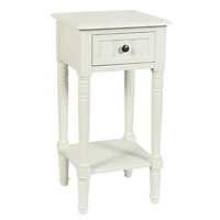 White Wood Square Hampton Accent Table