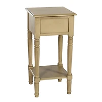 Natural Wood Square Hampton Accent Table