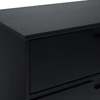 Black Wood Modern 3-Drawer Dresser
