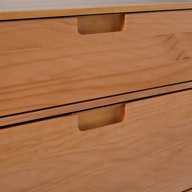 Natural Wood Modern 3-Drawer Dresser