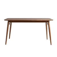 Walnut Ash Wood Mid-Century Modern Dining Table