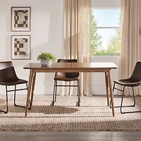 Walnut Ash Wood Mid-Century Modern Dining Table