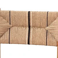 Natural Wood Woven Prita Bar Stools, Set of 2