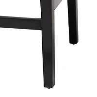 Black Wood Woven Prita Counter Stools, Set of 2