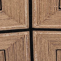 Black Wood Woven Prita Counter Stools, Set of 2