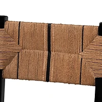 Black Wood Woven Prita Dining Chair